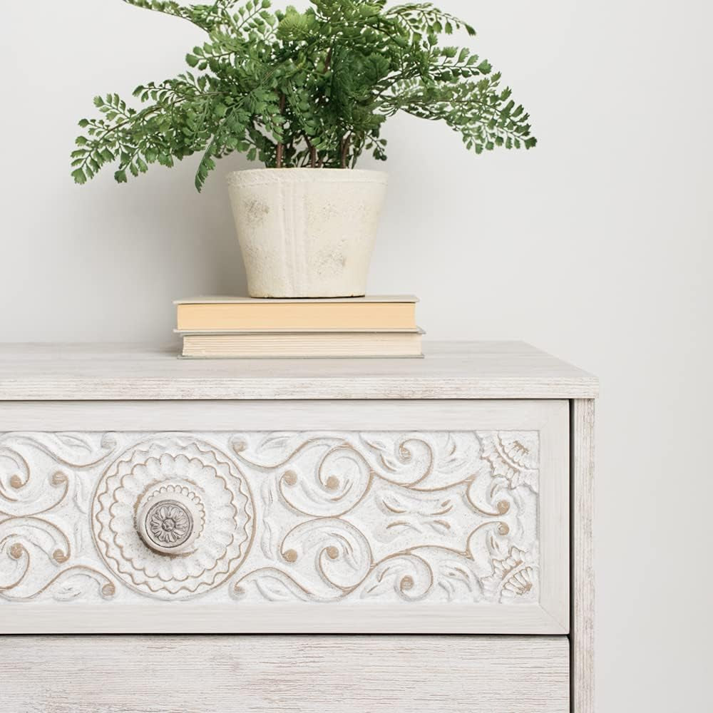 Signature Design by Ashley Paxberry Boho 4 Drawer Chest of Drawers, Whitewash